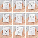 Fashion Stainless Steel Alphabet Initial Necklace Set For Women