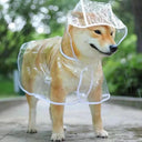 Pet Dog Transparent Rainwear Hooded Raincoat Waterproof Jacket for Small Dogs  ourlum white XS 