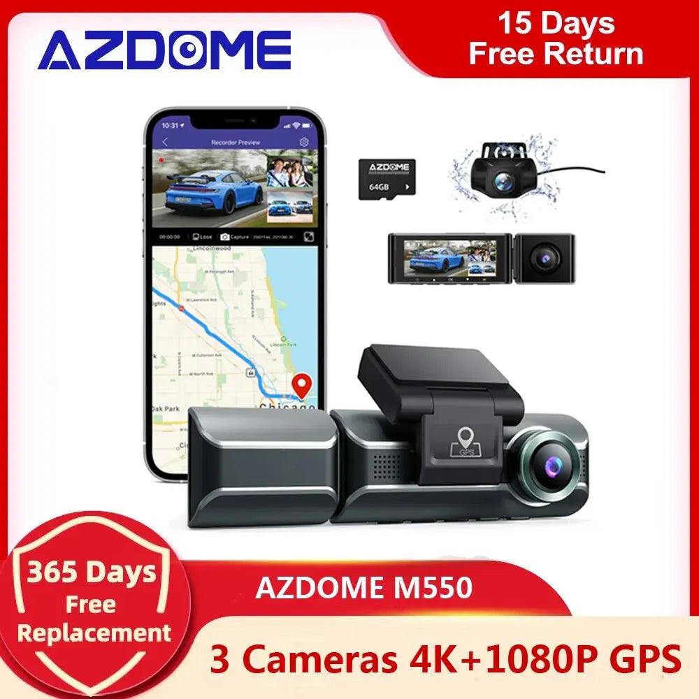 AZDOME M550 Dash Cam: Enhanced Car Surveillance System  ourlum.com   