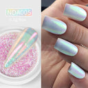 Aurora Chrome Nail Art Kit: Radiant Glitter & Mirror Pigment