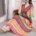 Casual Vintage Printed Dress: Retro Style and Comfort