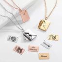 Custom Engraved Love Letter Pendant Necklace Gift for Her