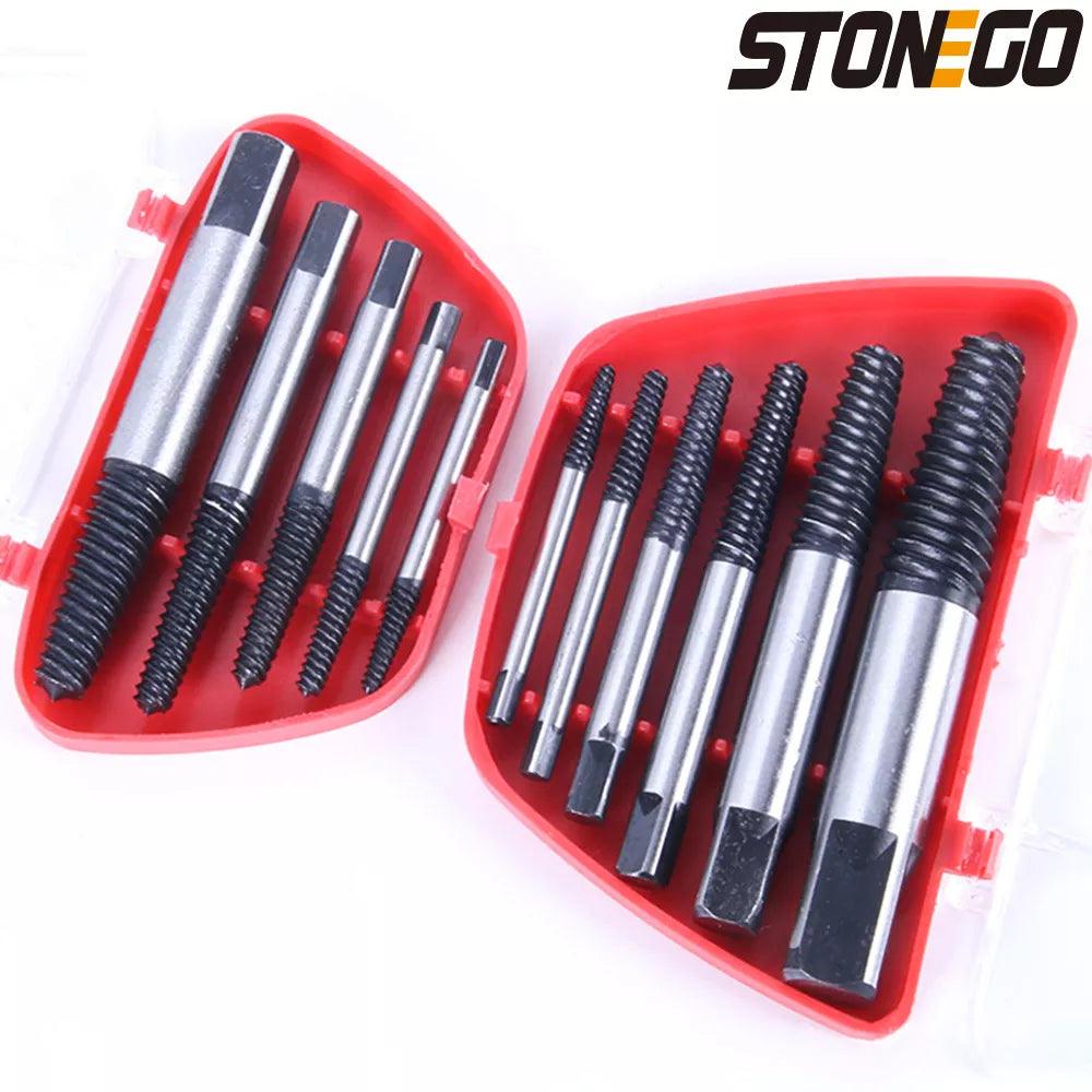 STONEGO Carbon Steel Screw Extractor Set for Effortless Bolt Removal  ourlum.com   