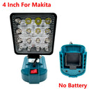 Versatile LED Work Light for Makita DeWalt Milwaukee Bosch