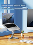 360-Degree Rotate Notebook Riser Support Adjustable Aluminum Alloy Bracket