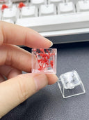 Translucent Leaves Epoxy Keycap Enhance Typing with Nature Influence