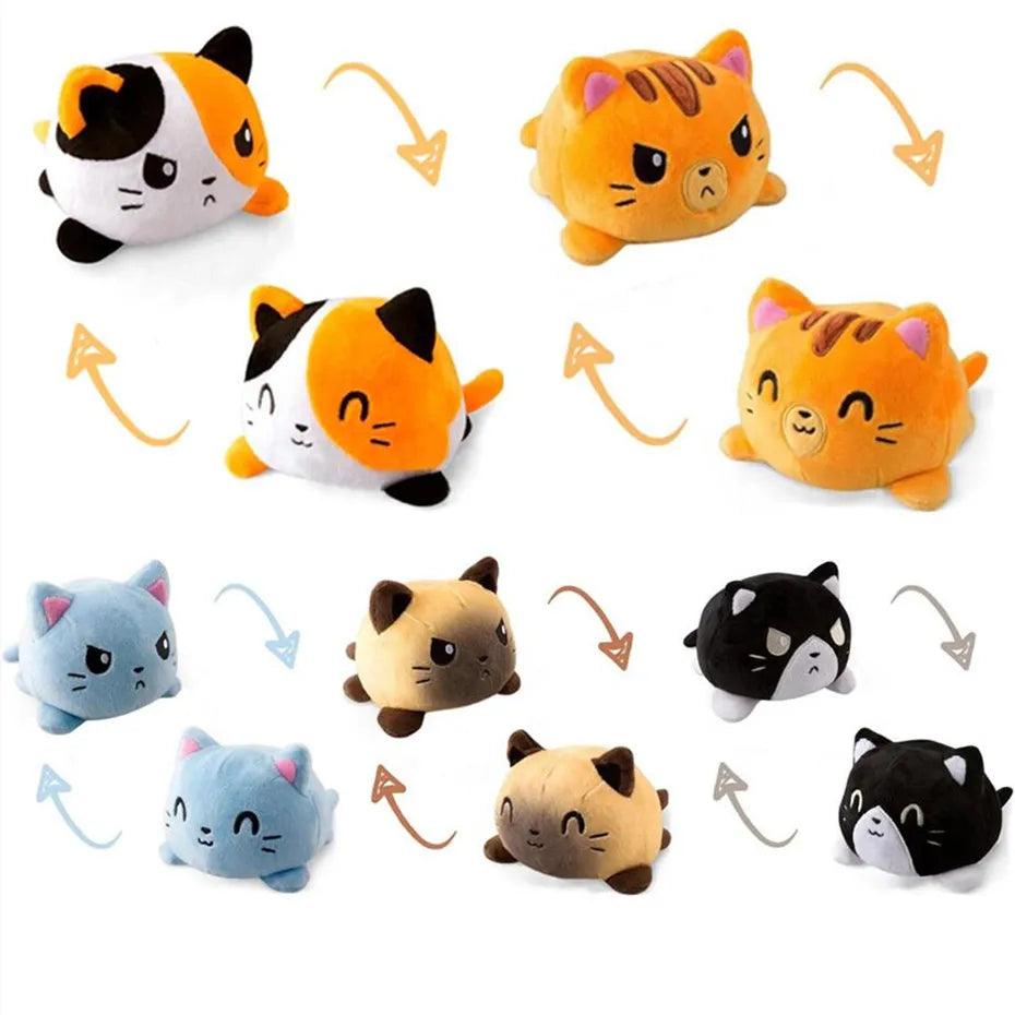 Double Sided Cat Plush Toy: Soft & Safe Kids Birthday Gift  ourlum.com   