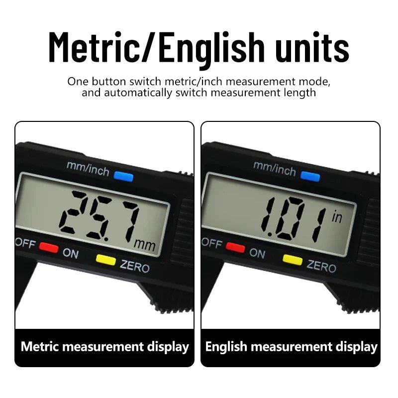 Electronic Carbon Fiber Digital Caliper Gauge Micrometer Measuring Tool  ourlum.com   