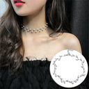 European Vintage Beaded Pearl Choker Necklace for Women