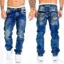 Mens Jeans Brands Straight Stretch Slim Jean Homme Casual Pants