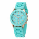 Luxury Women's Silicone Strap Quartz Watch Elegant Timepiece