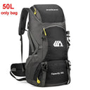 50L Travel Backpack Camping Men Large Hiking Bag Tourist Rucksack Waterproof Outdoor Sports Climbing Mountaineering Bag Luggage  ourlum.com 50L BK only Bag  