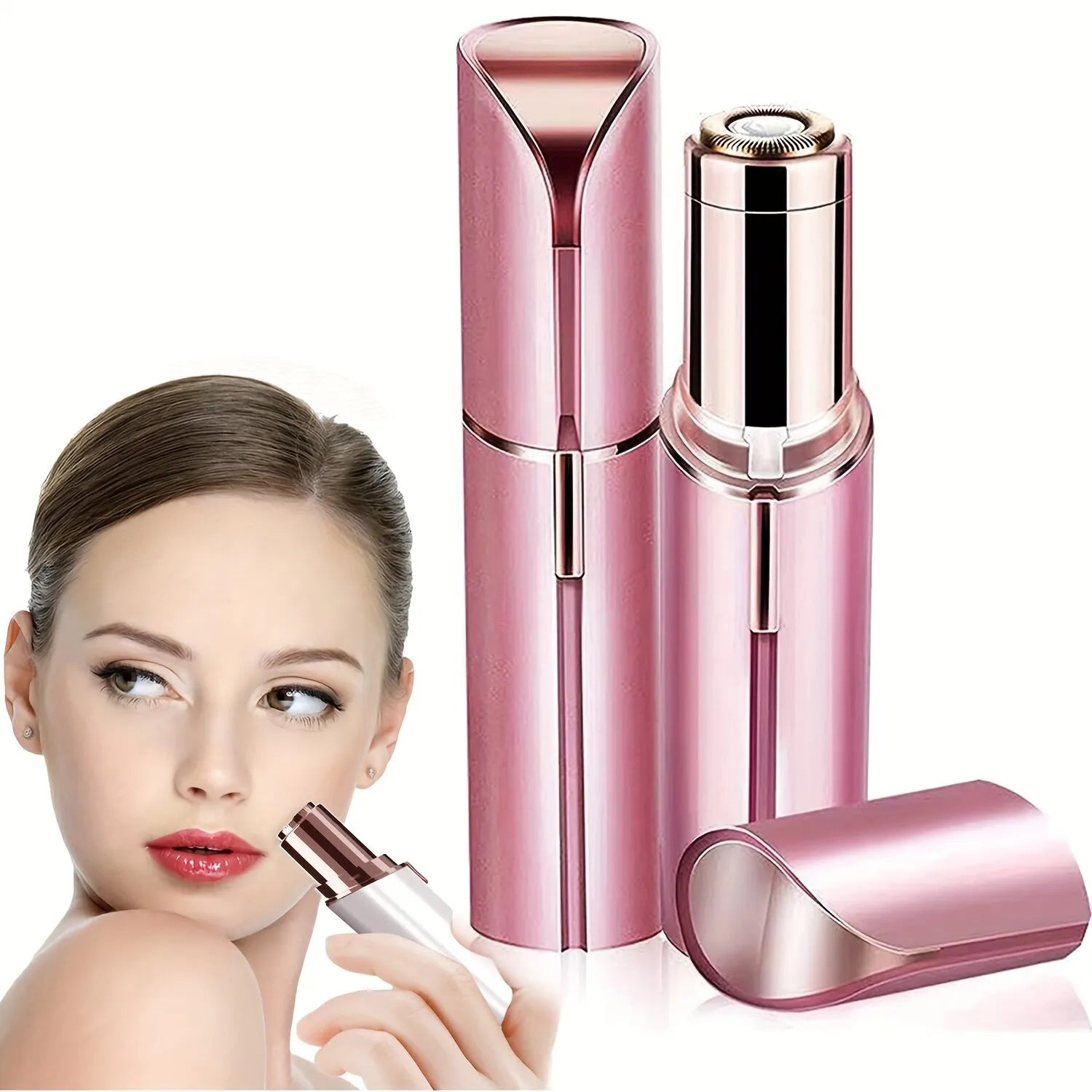 Portable Lipstick Electric Hair Remover: Painless Facial Hair Removal Solution  ourlum.com   