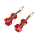 1Pc Fashion Elegant Red Violin Brooch Pin Jewelry Accessories