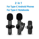 Pro Wireless Lavalier Mic: Premium Audio Recording Experience  ourlum.com 2in1-Type-C  