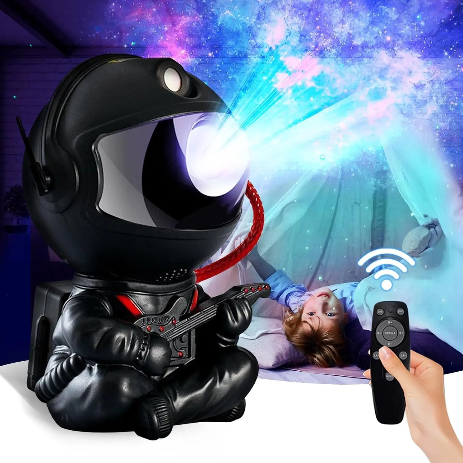 Star Projector Galaxy Light Multiple Nebula Modes Space Astronaut Projector with Remote Control Galaxy Projector for Bedroom Kid
