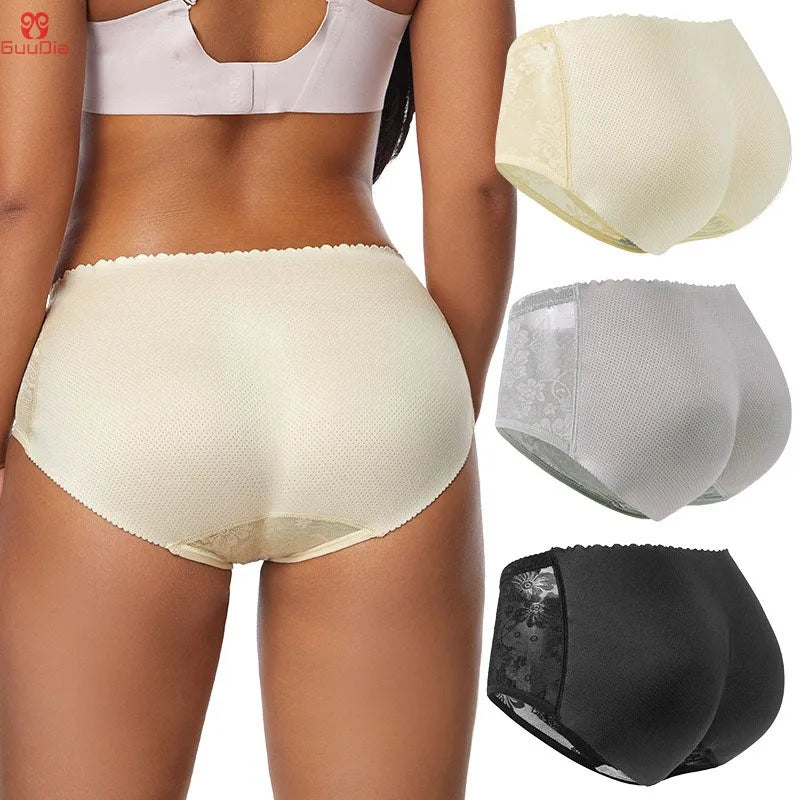 Luxe Lace Butt Lifter Shapewear: Breathable Cotton Body Shaper Panties for Curves