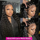 34-Inch Curly HD Lace Frontal Wig - 250% Density Human Hair