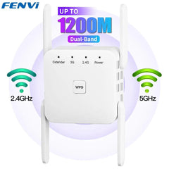 Boost Home Network WiFi Signal Strength: Fast, Secure, Dual-Band Repeater