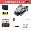  V88 Drone: 8K Aerial Photography Quadcopter with Obstacle Avoidance  ourlum.com Grey Dual 6K-1B  