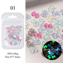 Auroras Butterfly 3D Nail Art Jewelry Unique Acrylic Beads Kit