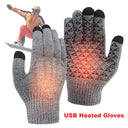 USB Heated Touchscreen Gloves for Winter Sports Activities