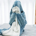 Cartoon Shark Blanket Hoodie Women Kigurumi Playsuit Cozy