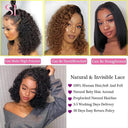 Deep Curly Bob Wig - Brazilian Remy Hair with Highlights