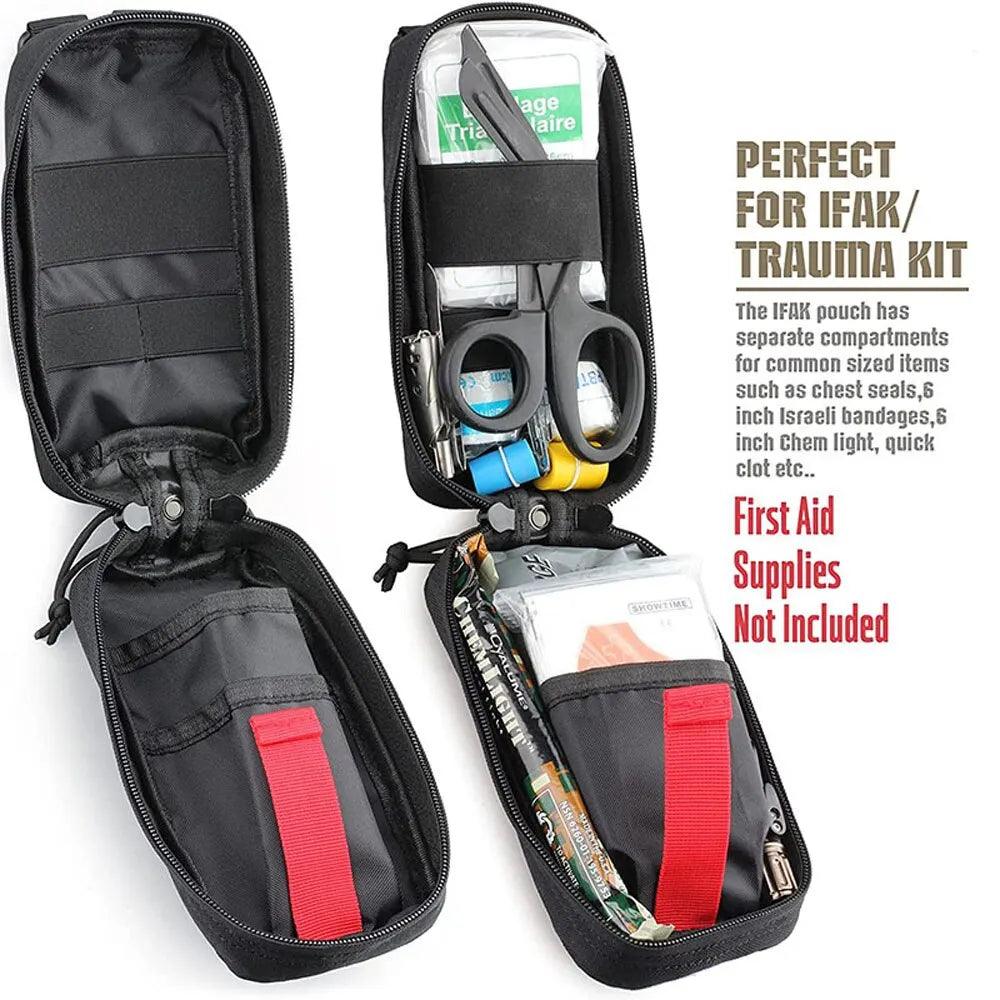 Emergency Survival Gear: Compact Tactical First Aid Kit Pouch  ourlum.com   