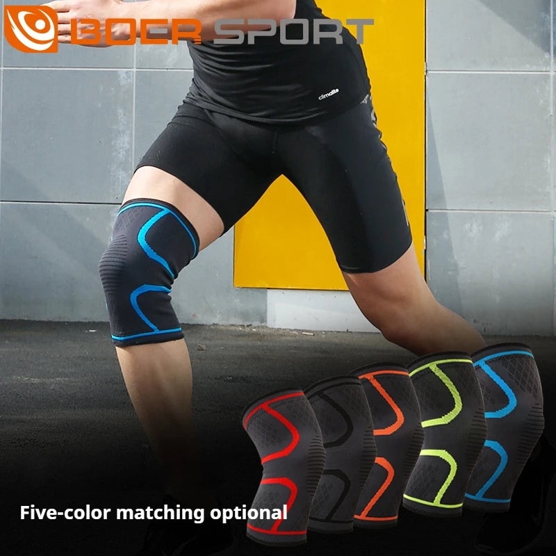 Breathable Nylon Knee Pads for Sports - Anti-Slip Running, Basketball, and Cycling Gear for Men and Women