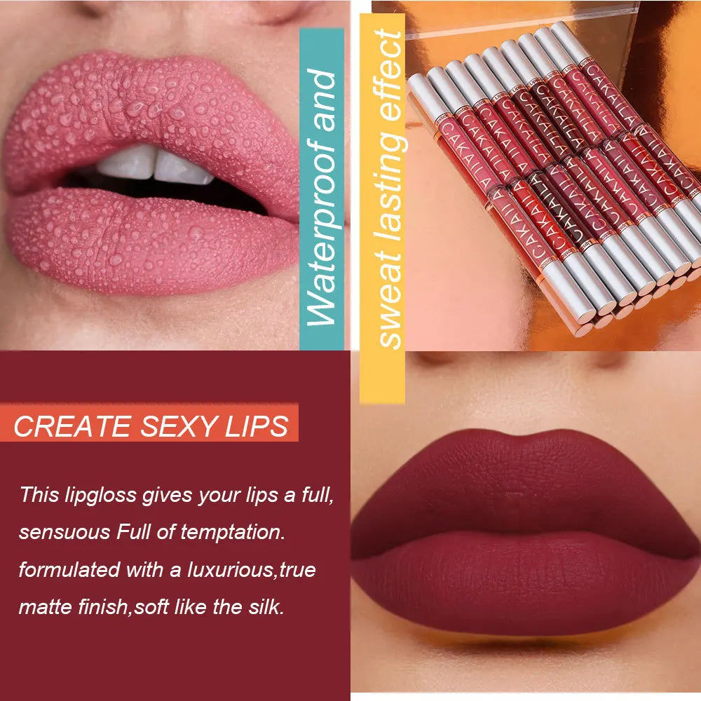 18 Colors Matte Lipgloss Wholesale Cheap Liquid Lipstick Makeup Lip Color Batom Long Lasting Sexy Red Pink Nude Lip Gloss Bulk  ourlum.com   