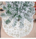 Elegant Faux Fur Christmas Tree Skirt with Sequins