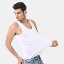 Men's Casual Solid Cotton Tank Top Fashionable Fitness Vest