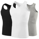 Men's Casual Solid Cotton Tank Top Fashionable Fitness Vest