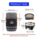 Widesea Portable Camping Cooking Set with Gas Burner Kit