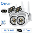 8MP Outdoor Wifi Camera with AI Smart Tracking: Enhanced Surveillance System  ourlum.com 8MP 32G Card 2PCS EU plug 