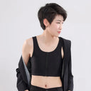 Chest Breast Binder Trans Crop Top Bandage Zipper Bra Tank