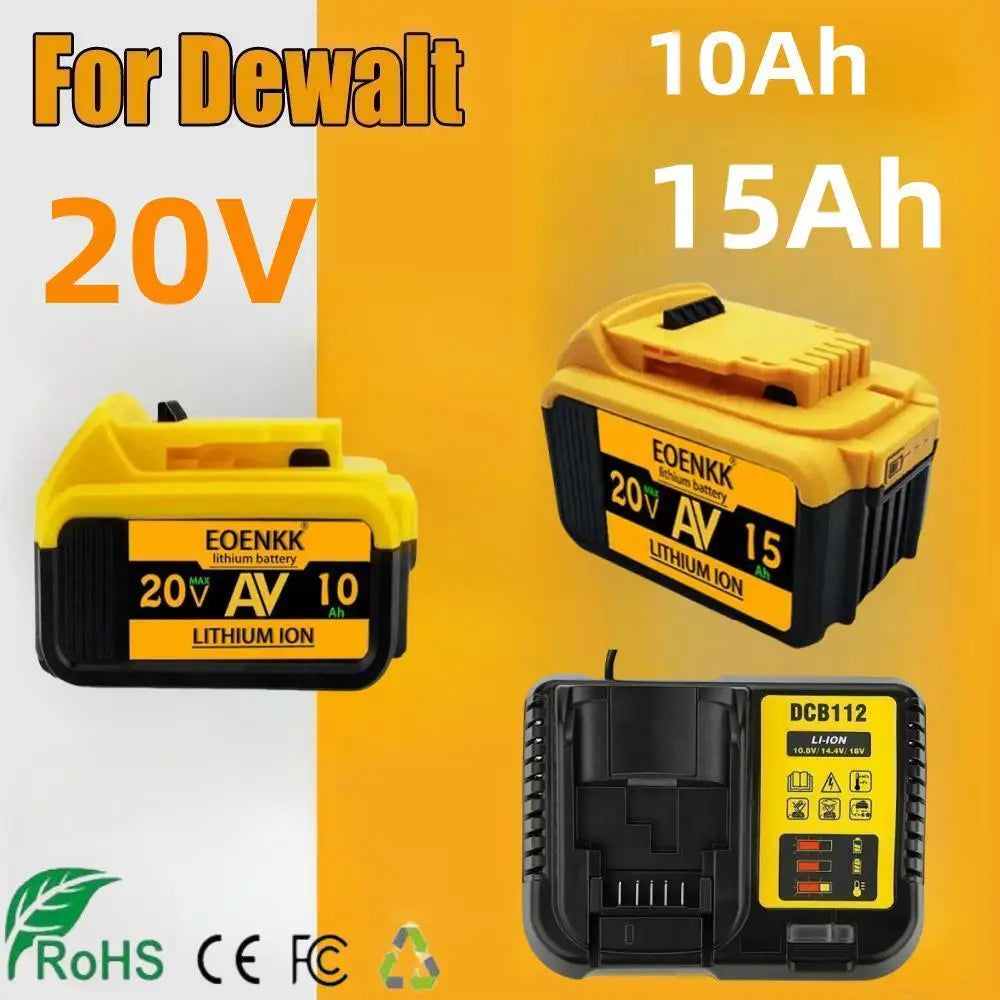 20V Lithium Replacement Battery for Dewalt 18V Tools - High Capacity & Efficient