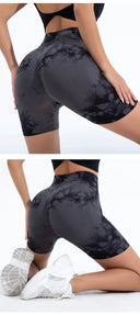 High-Waisted Seamless Tie-Dye Butt Lift Leggings for Women