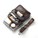 Men's New Genuine Leather Crossbody Bag Vertical Trendy