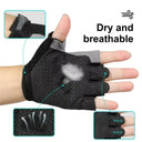 Anti Slip Shock Breathable Half Finger Gloves For Fitness