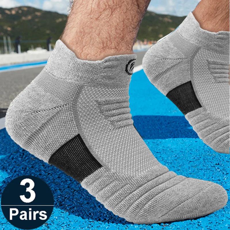 Ultimate Performance Anti-Slip Cotton Sport Socks for Men and Women - Ideal for Soccer, Basketball, and More  ourlum.com   