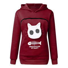 Cat Lover's Kangaroo Pouch Hoodie: Cozy Paw Pullover for Feline Fans