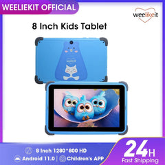 Weelikeit 8-Inch Kids Tablet - Educational Android Device with Dual Cameras, 2GB RAM, 32GB Storage, and WiFi