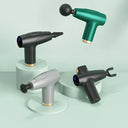 Black 4-Head Mini Fascia Gun Multi-Stage Massage Equipment