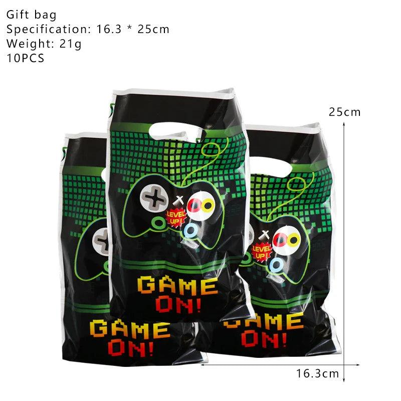 10pcs Video Games Party Favor Bags Plastic Loot Gifts Bags Goody Candy Treat Bags for Kids Birthday Party Supplies Decorations  ourlum.com   