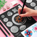 Spirograph Rainbow Scratch Art Set - Creative Drawing Kit for Kids  ourlum.com   