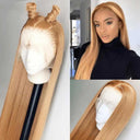 27 Inch Honey Blonde HD Lace Front Wig 180 Density Straight Hair