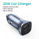 UGREEN Car Charger Type C Fast USB Charger: Efficient Fast Charging for Mobile Phones  ourlum.com 20W Car Charger Russian Federation 