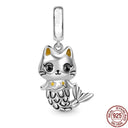 Sterling Silver Pet Cat Dangle Charm for Pandora Bracelet